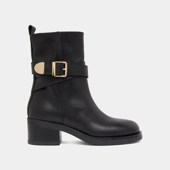 Bottines à boucles en cuir noir | IMA | Jonak
