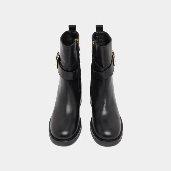 Bottines à boucles en cuir noir | IMA | Jonak