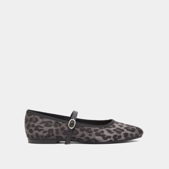 Ballerines à brides en textile léopard gris | DOUCEUR | Jonak