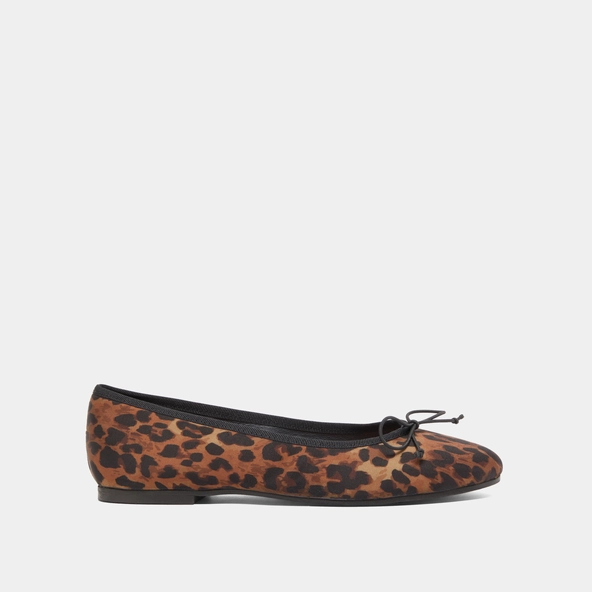 Ballerines à lacets en textile léopard marron | DELFINA | Jonak