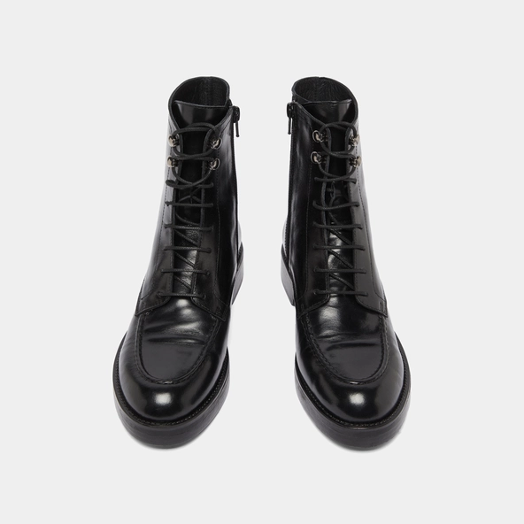 Boots &agrave; lacets en cuir noir | ALIDA | Jonak