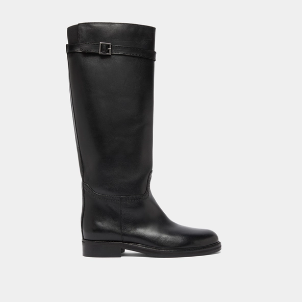 Bottes hautes en cuir noir | ROMANE | Jonak