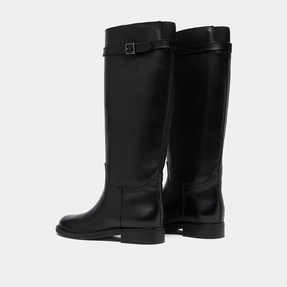 Bottes hautes en cuir noir | ROMANE | Jonak