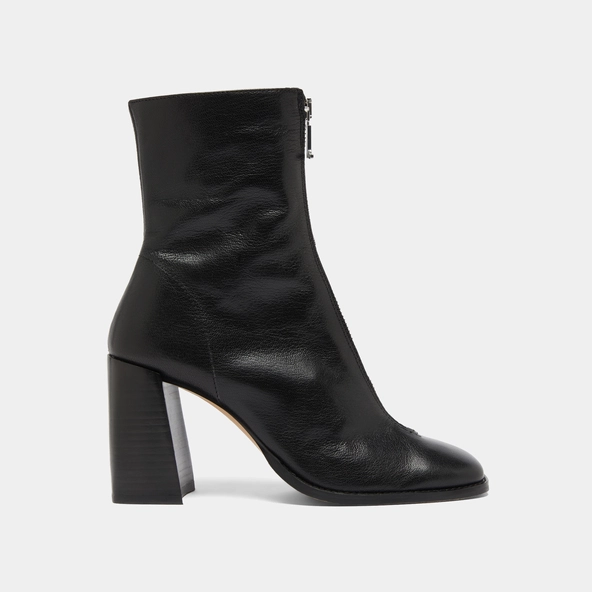 Bottines à talons et fermetures éclairs ... en cuir noir | VANDANA | Jonak
