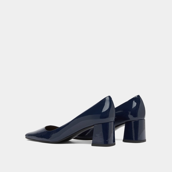 Escarpins &agrave; talons recouverts en vernis bleu | DULINA | Jonak