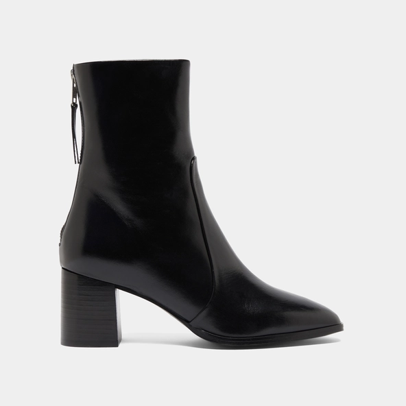 Bottines avec fermeture éclair arrière en cuir noir | DETRAS | Jonak