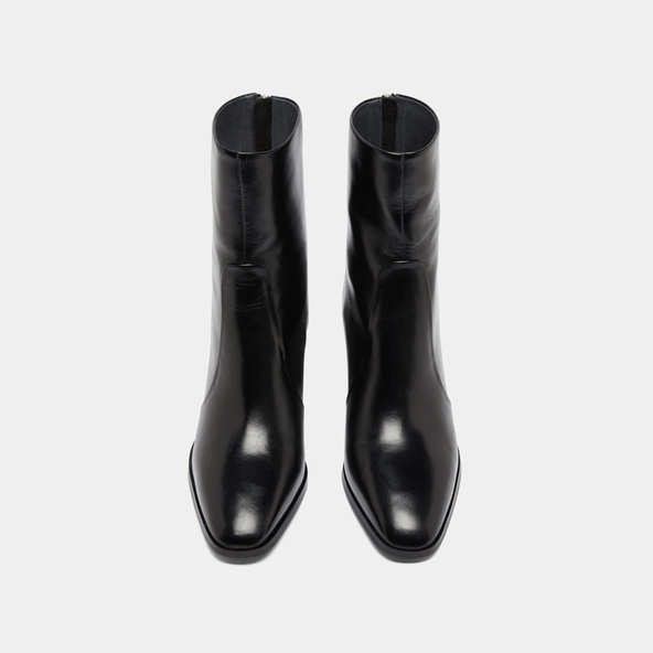 Bottines avec fermeture éclair arrière en cuir noir | DETRAS | Jonak