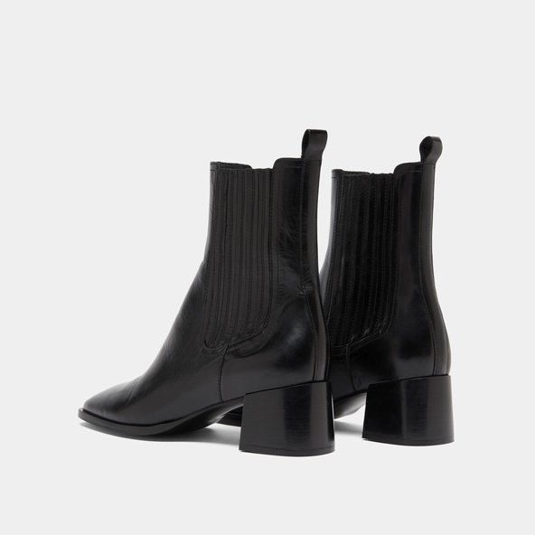 Bottines à fronces en cuir noir | DINGO | Jonak