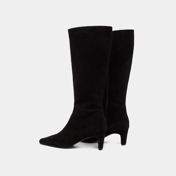 Bottes &agrave; talons et bouts pointus en croute noire | DANOU | Jonak