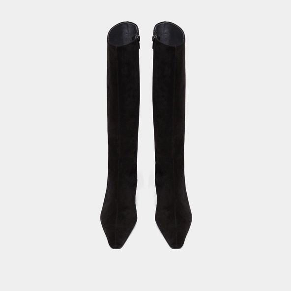 Bottes &agrave; talons et bouts pointus en croute noire | DANOU | Jonak