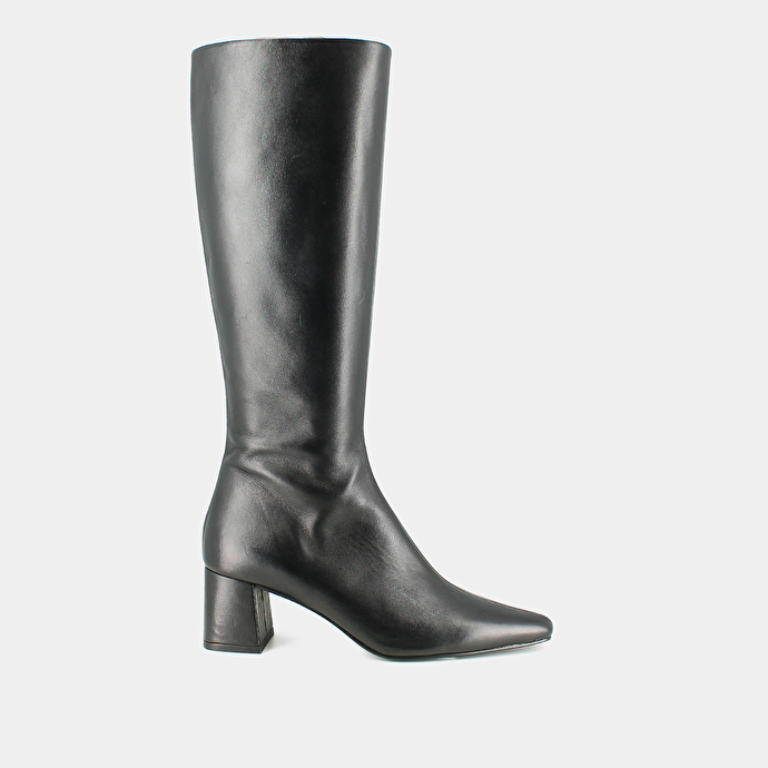 Bottes à talons et bouts pointus en cuir noir | DIONY | Jonak