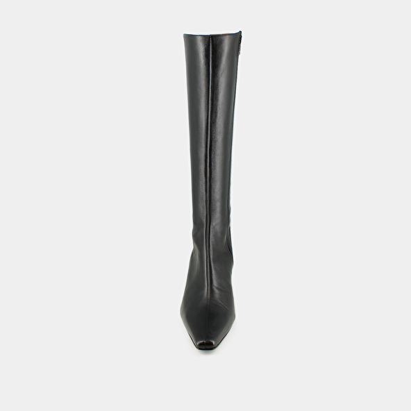 Bottes à talons et bouts pointus en cuir noir | DIONY | Jonak