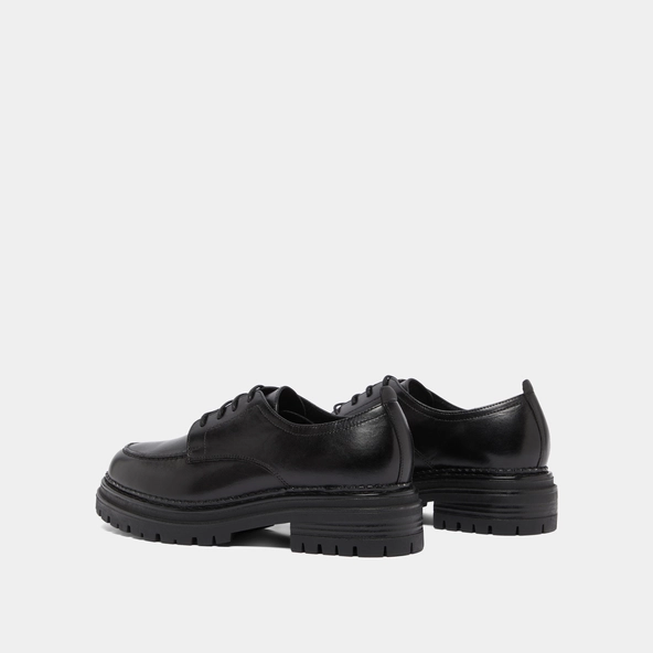 Derbies à semelles crantées en cuir noir | ADALOU | Jonak