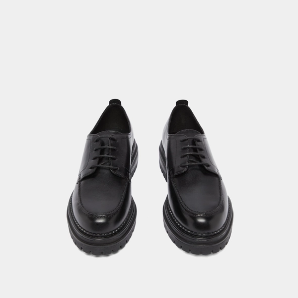 Derbies à semelles crantées en cuir noir | ADALOU | Jonak