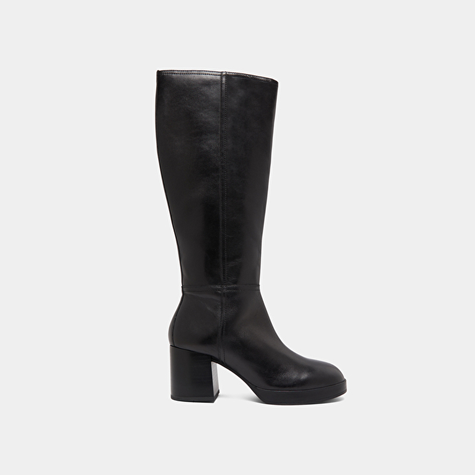 Bottes à talons en cuir noir | ANELIA | Jonak