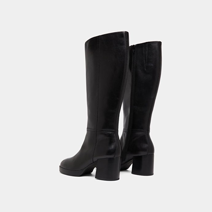 Bottes à talons en cuir noir | ANELIA | Jonak