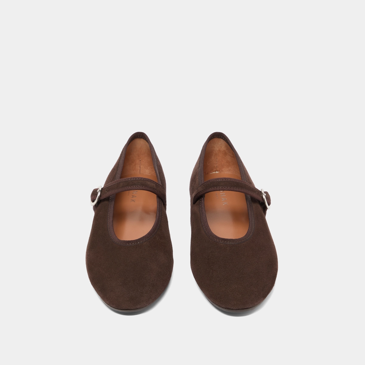 Ballerines à brides et boucles ajustantes en velours marron foncé | DEESSE | Jonak