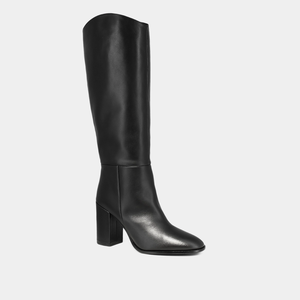 Bottes hautes &agrave; bouts pointus en cuir noir | NESSA | Jonak