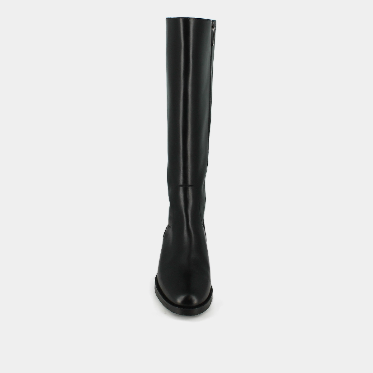 Bottes hautes en cuir noir taille mollet m | FLOWER | Jonak