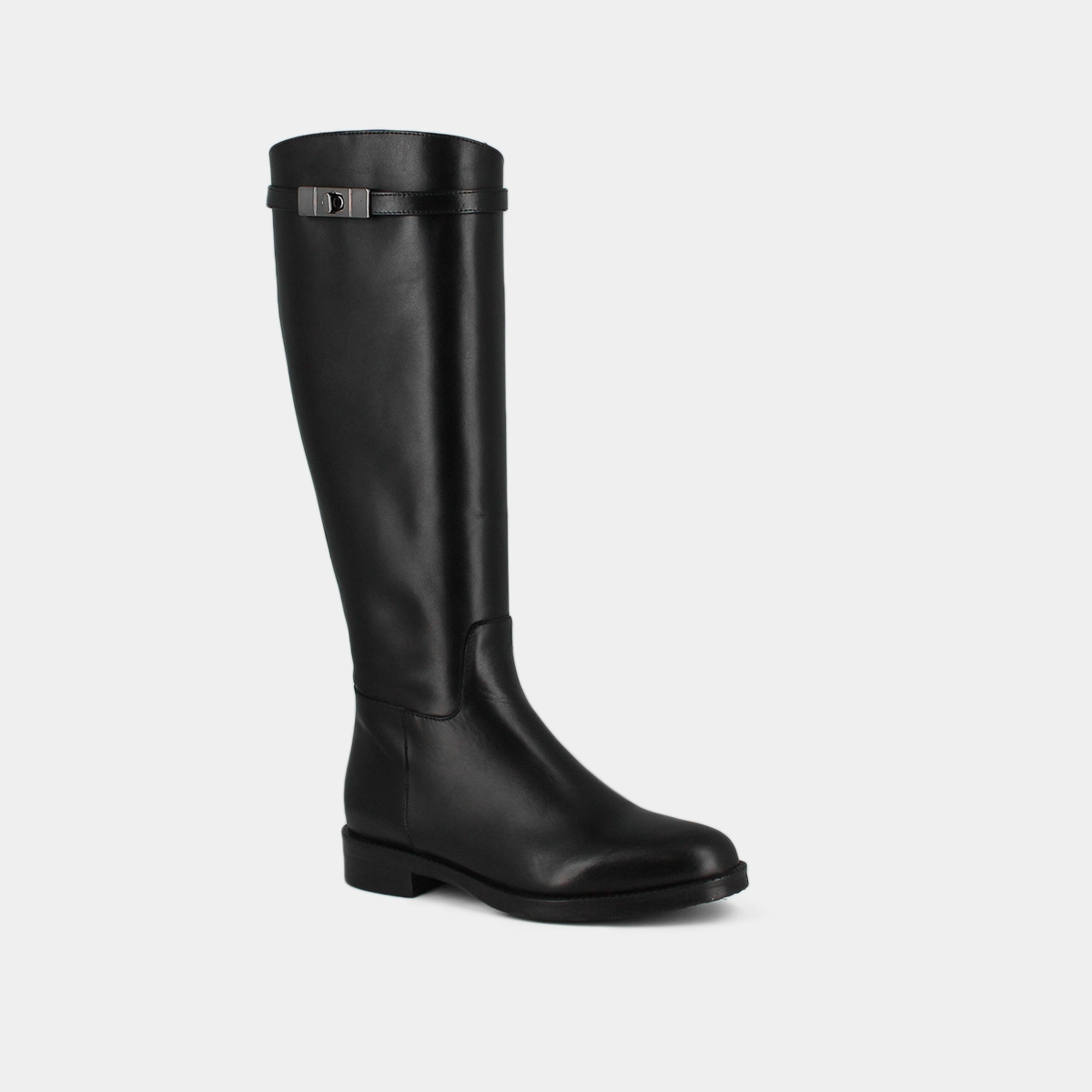 Bottes à bouts ronds en cuir noir | FLY | Jonak