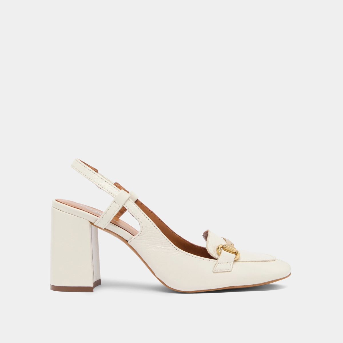 Slingbacks à mors dorés en cuir vieilli écru | BASEL | Jonak