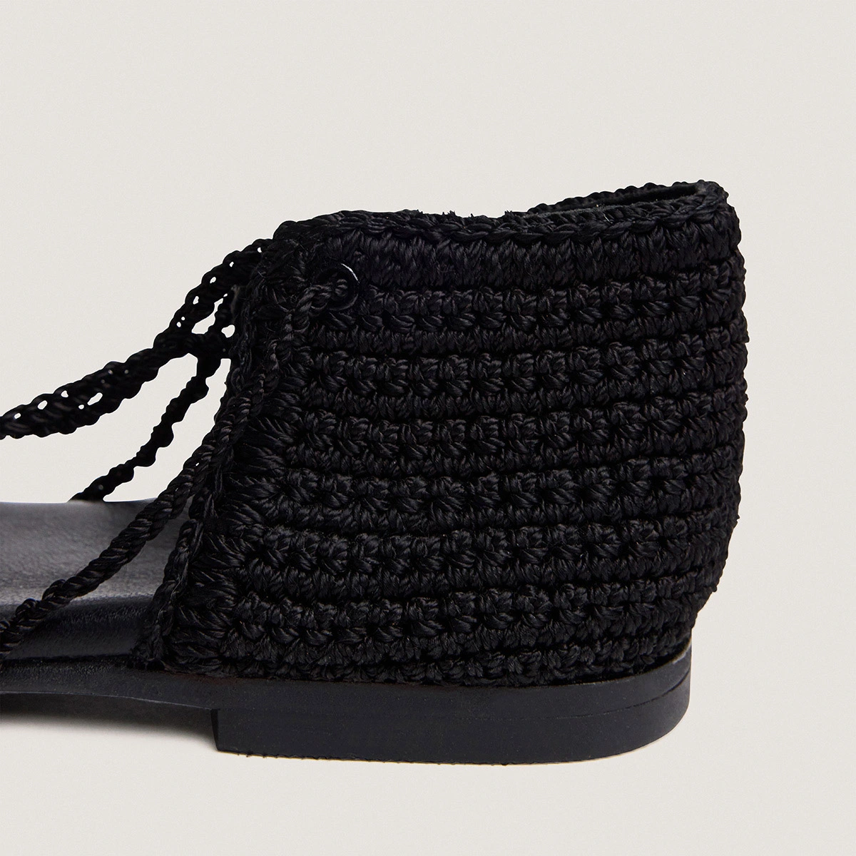 Ballerines à lacets en crochet noir | WULLY | Jonak