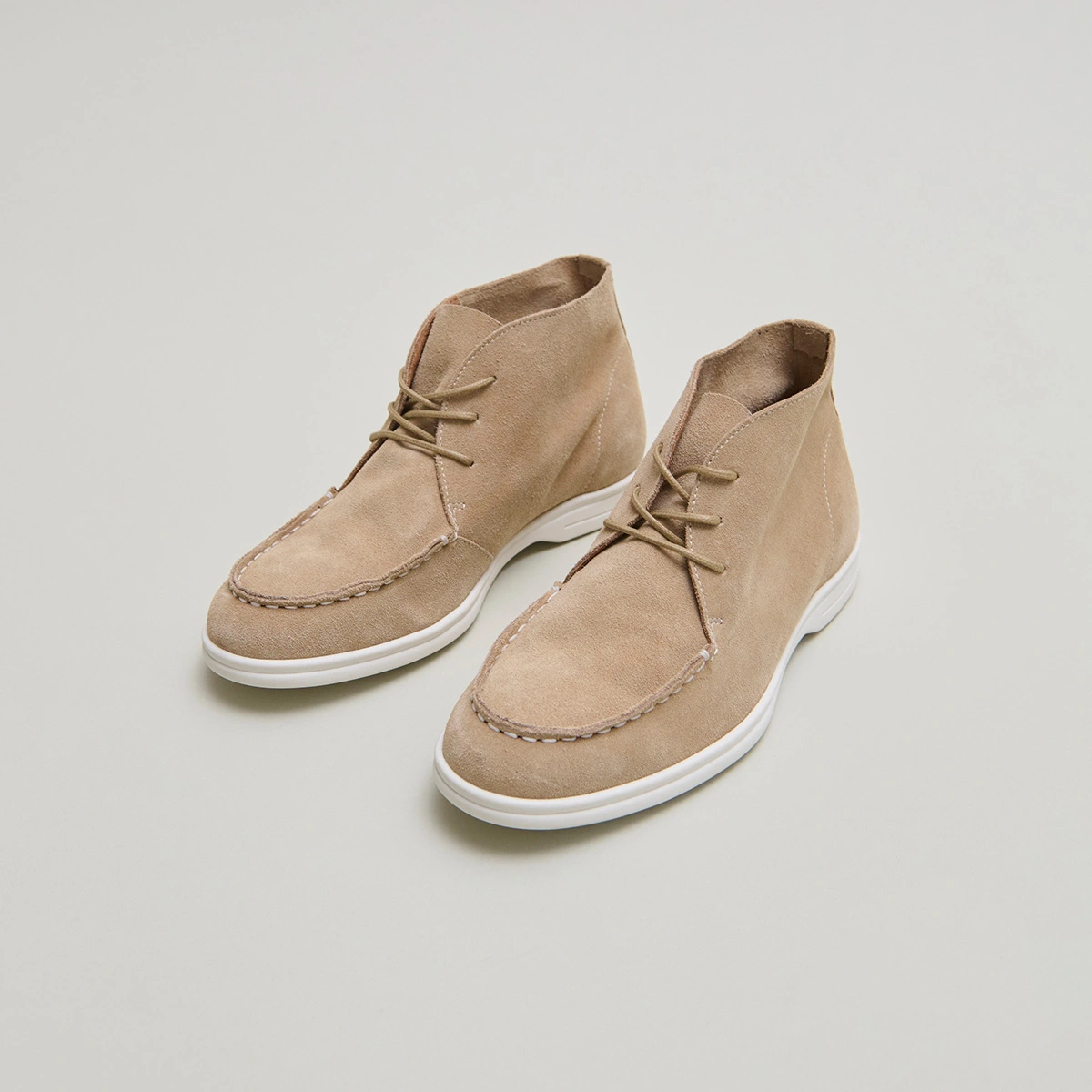 Derbies à surpiqûres en croute beige | OLYMPE | Jonak