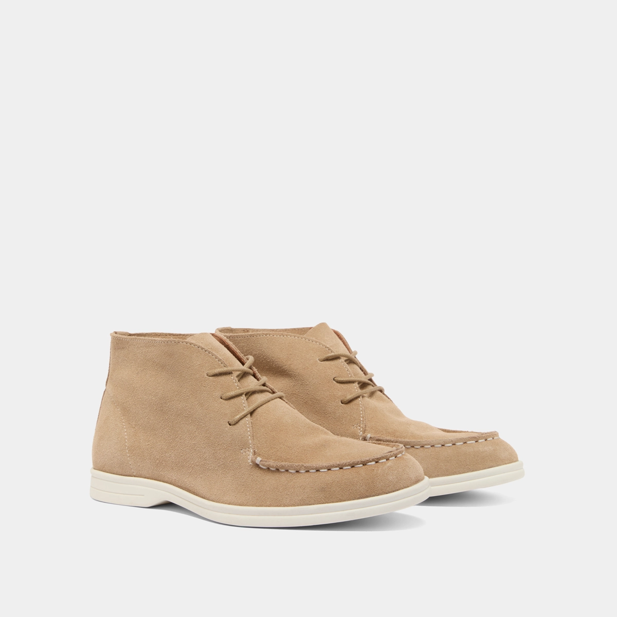 Derbies à surpiqûres en croute beige | OLYMPE | Jonak