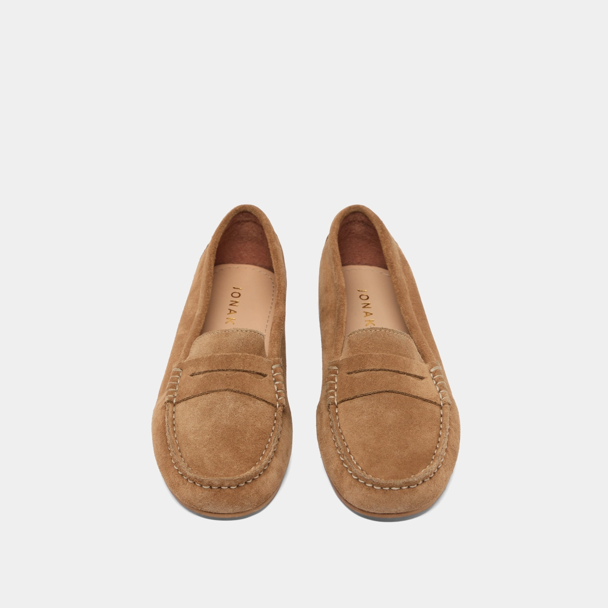 Mocassins &agrave; surpiq&ucirc;res en croute beige | GREG | Jonak