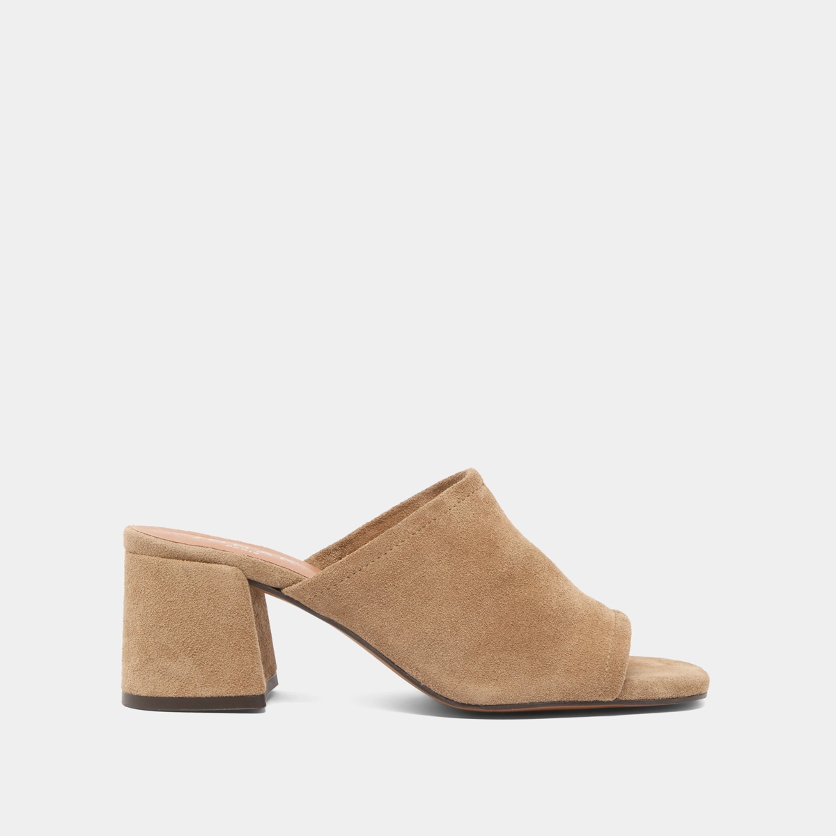 Mules à talons et bouts ouverts en croûte taupe | BUTTERFLY | Jonak