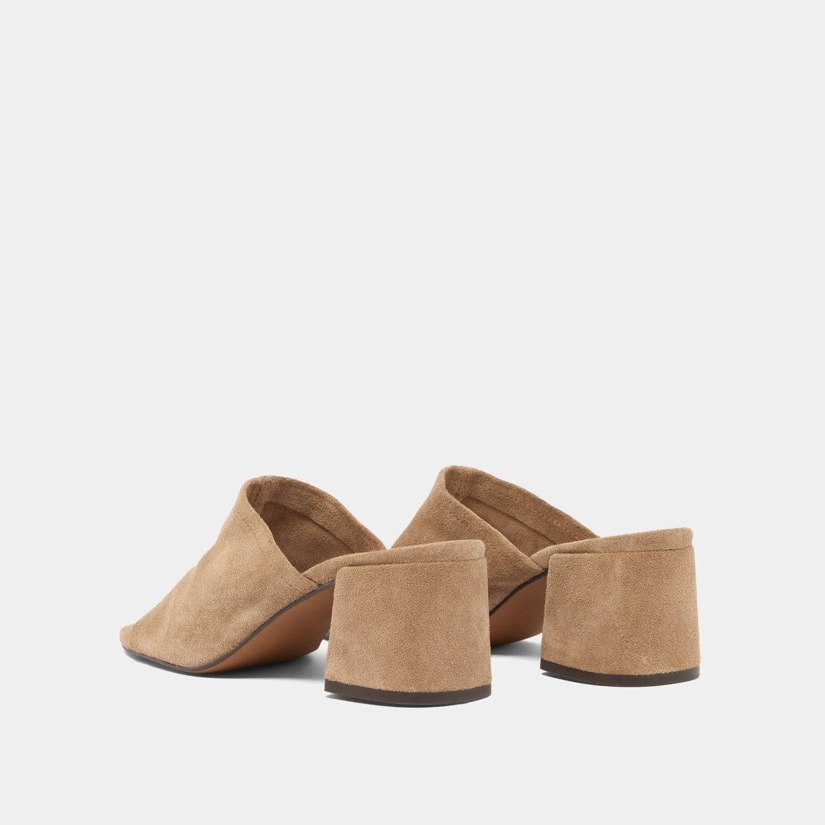 Mules à talons et bouts ouverts en croûte taupe | BUTTERFLY | Jonak