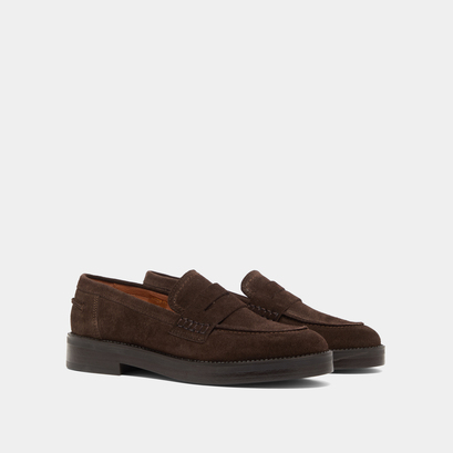 Mocassins à bouts ronds en croute marron foncé | MIRNA | Jonak