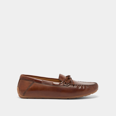 Mocassins froncés à lacets en cuir cognac | ANGELIQUE | Jonak