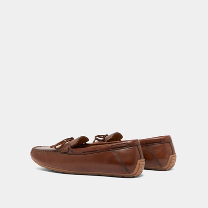 Mocassins froncés à lacets en cuir cognac | ANGELIQUE | Jonak