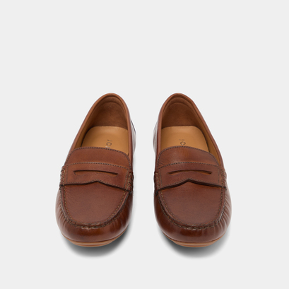 Mocassins froncés en cuir cognac | ANTONIA | Jonak