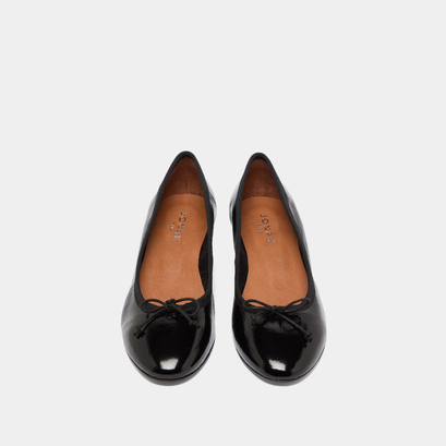Ballerines compensées en vernis plissé noir | AIRELLE | Jonak