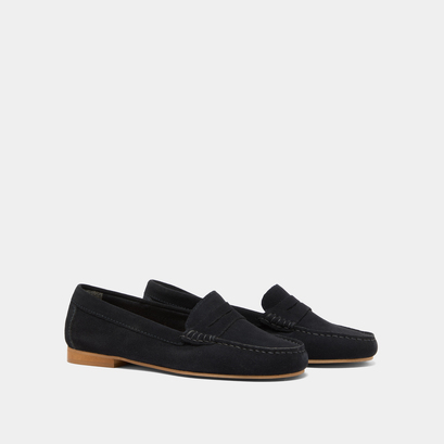 Mocassins à surpiqûres marine