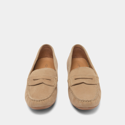 Mocassins froncés en velours beige | ANTONIA | Jonak