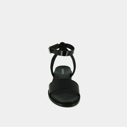 Sandales à brides et boucles ajustables en cuir noir | WIK | Jonak