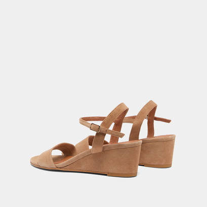 Sandales compensées en velours camel | AGRUME | Jonak