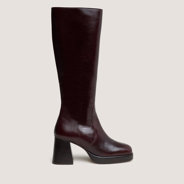 Bottes Morgan De Toi En Cuir Rouillé - Hauteur Mi-mollet - Taille UK 5 - Talon 4,5 Pouces - Occasion