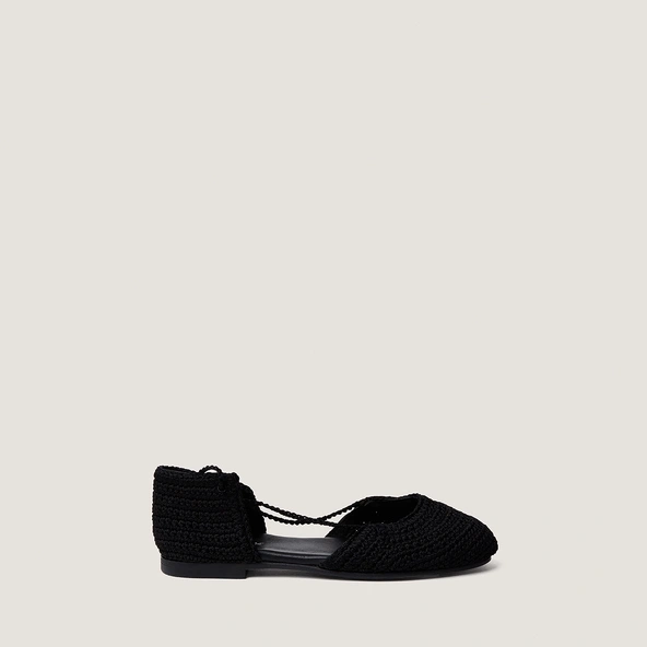 Ballerines à lacets en crochet noir | WULLY | Jonak