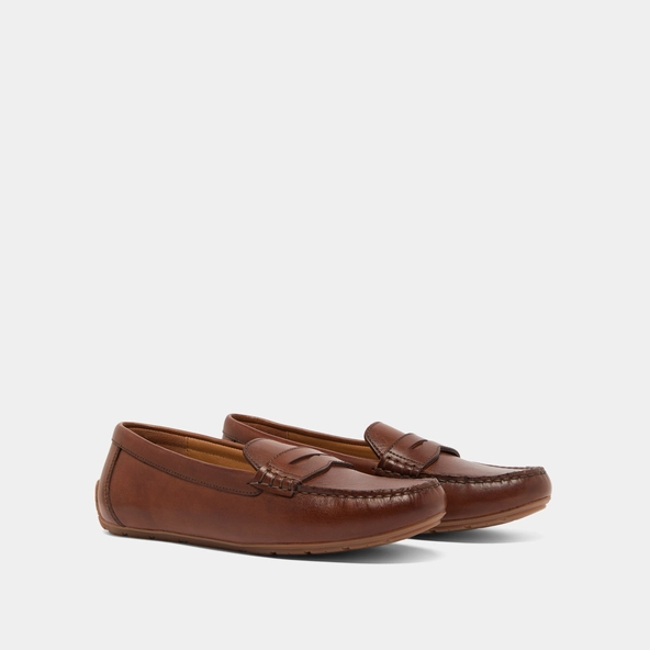 Mocassins froncés en cuir cognac | ANTONIA | Jonak