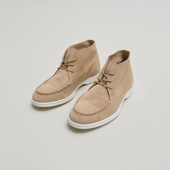 Derbies à surpiqûres en croute beige | OLYMPE | Jonak