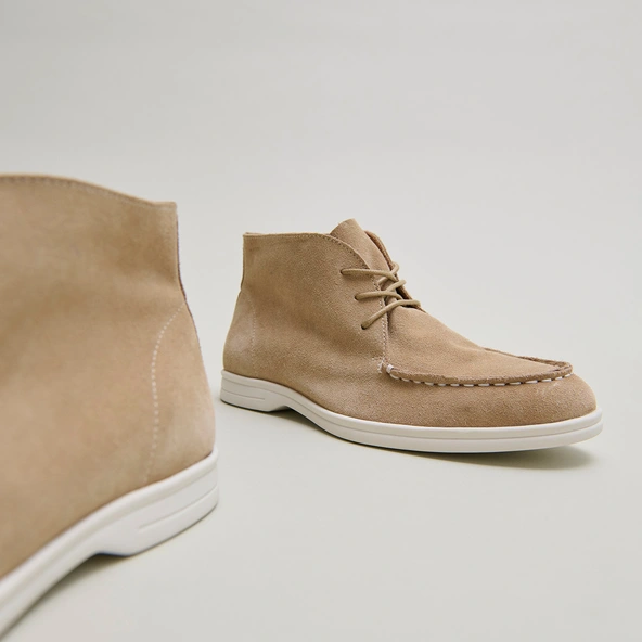 Derbies à surpiqûres en croute beige | OLYMPE | Jonak