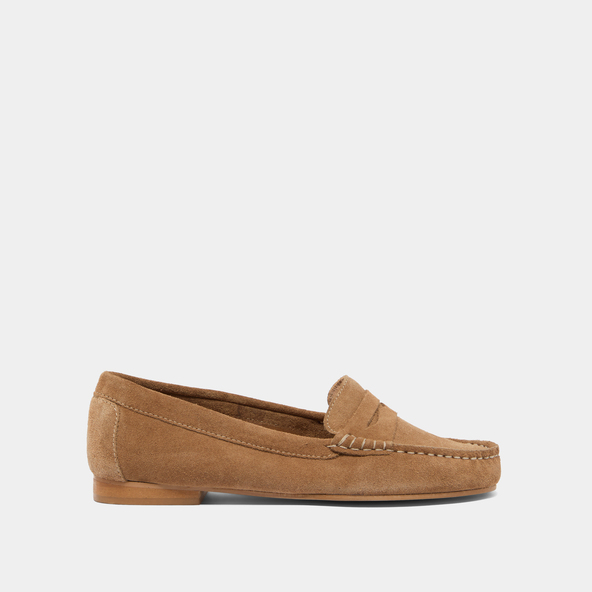 Mocassins à surpiqûres en croute beige | GREG | Jonak