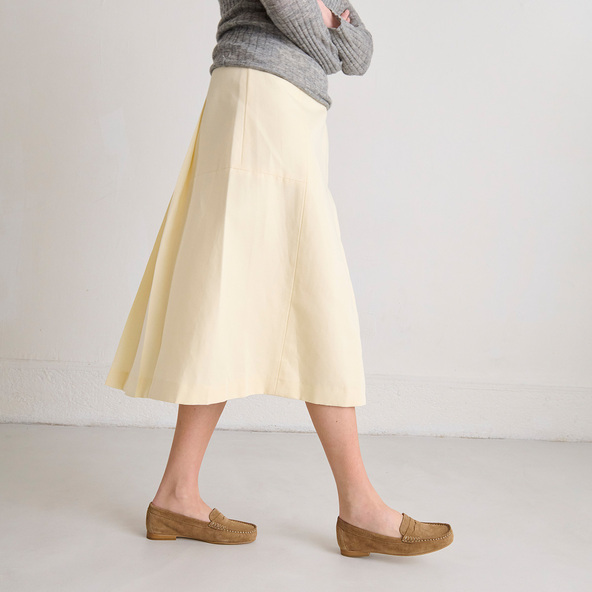 Mocassins à surpiqûres en croute beige | GREG | Jonak