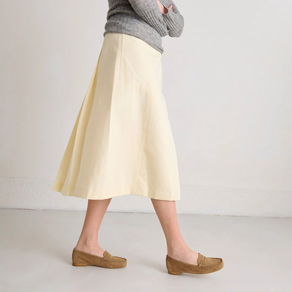 Mocassins &agrave; surpiq&ucirc;res en croute beige | GREG | Jonak
