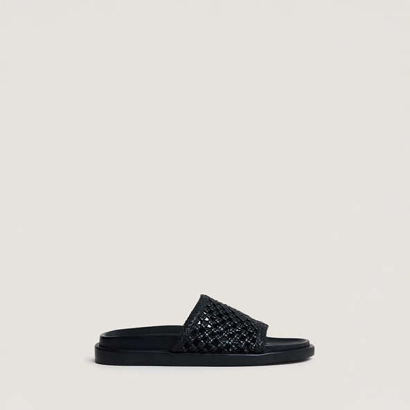 Mules ajourées en cuir noir | WOZART | Jonak