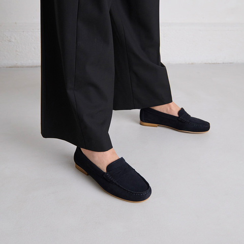 Mocassins &agrave; surpiq&ucirc;res marine